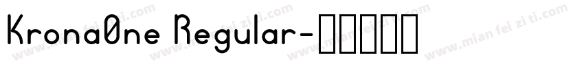 Krona0ne Regular字体转换